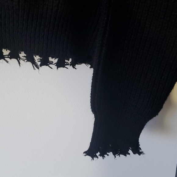 BLACK FRINGE SWEATER - Picture 3 of 5